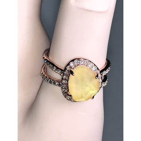 CHLOE + ISABEL la vie en rose double band ring-R002