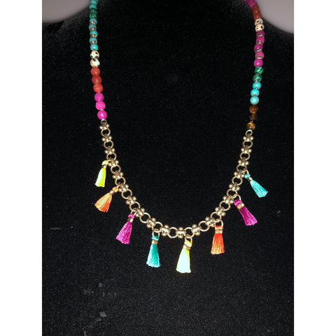CHLOE + ISABEL boho rainbow statement piece - N086