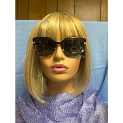 Bebe Women’s Cat-Eye Sunglasses – Black & Teal – 100% UV Protection (NWT)