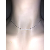 Chloe + Isabel silver pavé bar necklace - N169
