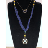 CHLOE + ISABEL boho statement necklace with floral medallion - N081