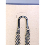 CHLOE + ISABEL gunmetal multi-chain tassel earrings - E070