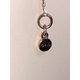 CHLOE + ISABEL pink crystal half-moon pendant necklace - N189