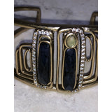 Chloe + Isabel Gold Cuff Bracelet W/ Crystals-B083