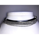 CHLOE + ISABEL multi-chain silver bar choker necklace - N093