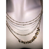 CHLOE + ISABEL mixed metals multi-layer coin charm statement necklace - N032