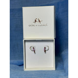 CHLOE + ISABEL pink gemstone rose gold mini hoops - E556PIRG