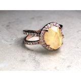 CHLOE + ISABEL la vie en rose double band ring-R002