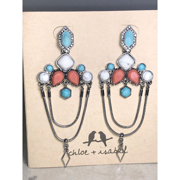 CHLOE & ISABEL Multicolored Crystal Dangle Earrings - E412GRAR