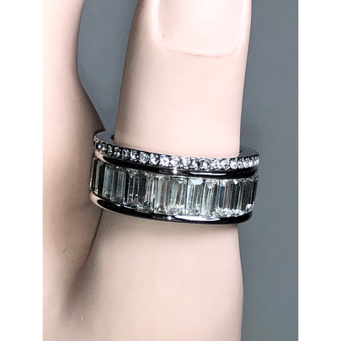 CHLOE + ISABEL baguette & stone stackable duo rings-R005