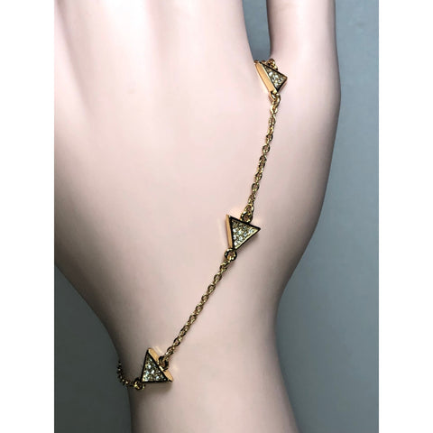 CHLOE + ISABEL pave triangle station bracelet-B018