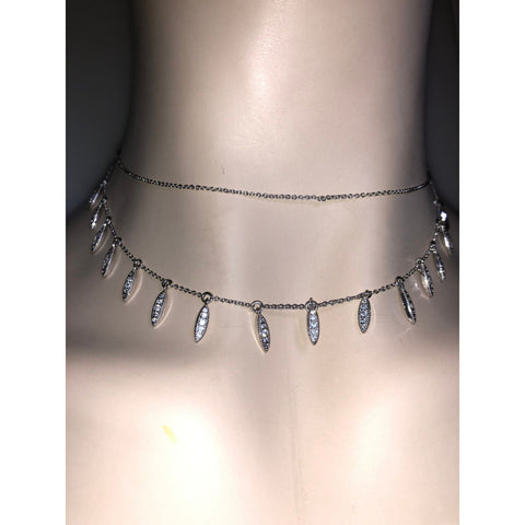 CHLOE + ISABEL pave two-row necklace - N671CLSS