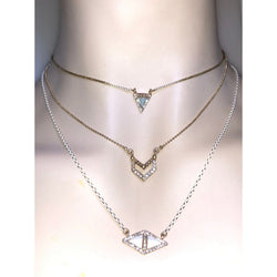 CHLOE & ISABEL geometric glint triple-layer necklace - N026