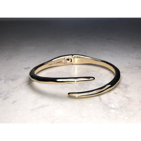CHLOE + ISABEL Hammered Gold-Tone Open Cuff Bracelet - B022