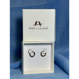 CHLOE + ISABEL pink gemstone rose gold mini hoops - E556PIRG