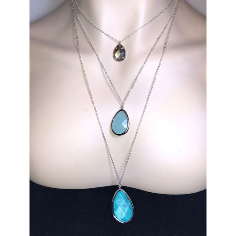 Chloe + Isabel layered teardrop pendant necklace - N079