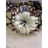 CHLOE + ISABEL gilded petals statement floral cuff bracelet - B039