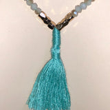 CHLOE + ISABEL aqua nreeze beaded tassel layered necklace - N217