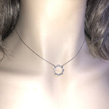 CHLOE + ISABEL sparkling circle solitaire necklace - N042