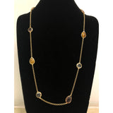 CHLOE + ISABEL multi-stone gold station necklace - N017