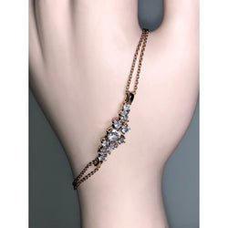 CHLOE + ISABEL Rose Gold Crystal Chain Bracelet - B026