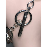 CHLOE + ISABEL sculpted silver hammered link bracelet - B005