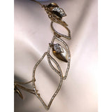 CHLOE & ISABEL gilded leaf elegance statement necklace -N003