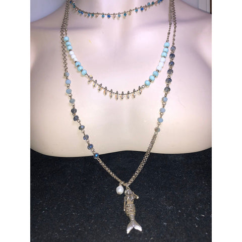 CHLOE & ISABEL three row convertible necklace - N157