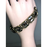 CHLOE + ISABEL Vintage-Inspired Smoky Crystal Link Bracelet - B009