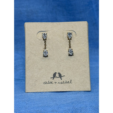 CHLOE + ISABEL clear teardrop dangle earrings - E498CLSG