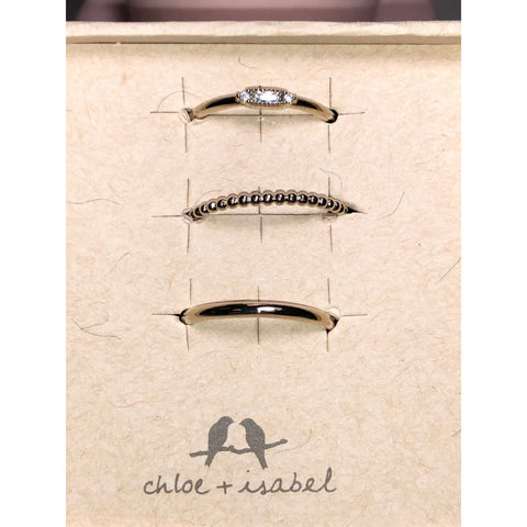 CHLOE & ISABEL petite baguette ring set -R191CLSG