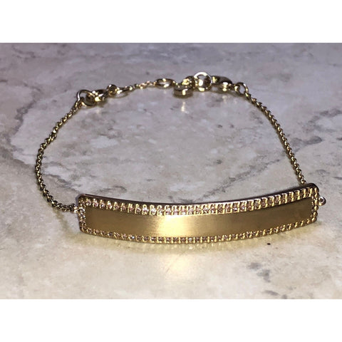 CHLOE & ISABEL pave id bracelet - B037