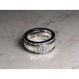 CHLOE + ISABEL baguette & stone stackable duo rings-R005