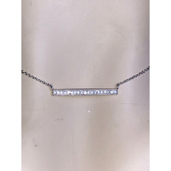 Chloe + Isabel silver pavé bar necklace - N169