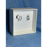 CHLOE + ISABEL silver huggie hoop earrings with green crystals - E556GRRH