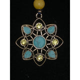 CHLOE + ISABEL boho statement necklace with floral medallion - N081