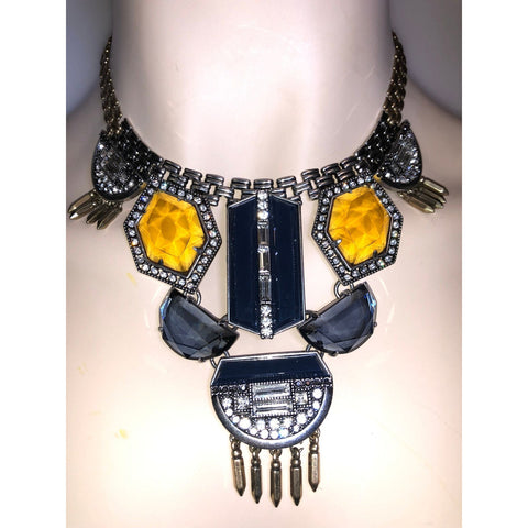 CHLOE + ISABEL imperial gem warrior statement necklace - N058
