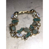 CHLOE + ISABEL Chunky Gold & Green Crystal Bracelet - B104