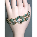 CHLOE + ISABEL Chunky Gold & Green Crystal Bracelet - B104