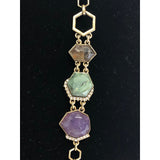 CHLOE + ISABEL geometric multi-stone statement necklace - N171