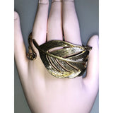 CHLOE + ISABEL golden drift feather cuff bracelet - B004