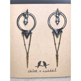 CHLOE + ISABEL art deco geo drop earrings - E063