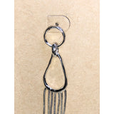 CHLOE + ISABEL silver teardrop fringe statement earrings - E049