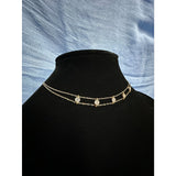 CHLOE + ISABEL double strand pavé circle choker - N054