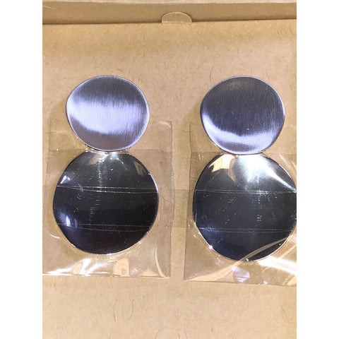 CHLOE & ISABEL Modern Silver Double Disc Earrings - E037