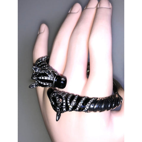 CHLOE + ISABEL safari elegance zebra crystal cuff bracelet - B080