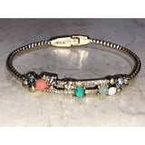 Chloe + Isabel Gold Bangle Bracelet W/ Crystals - B432MBG