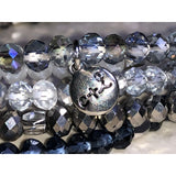 Chloe & Isabel Crystal Beaded Stretch Bracelet Set – Silver & Black - B084