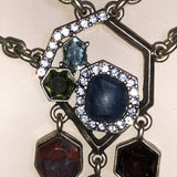 CHLOE + ISABEL midnight mosaic geo statement necklace - N177