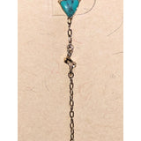 CHLOE + ISABEL turquoise & crystal mismatched chain drop earrings - E075